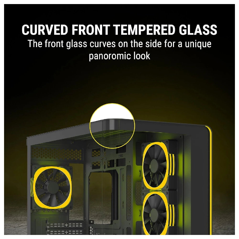 Ant Esports Gaming Cabinet Crystal ARC Black view 4